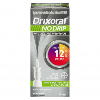 Drixoral No Drip with Cooling Menthol Nasal Spray, 15ml